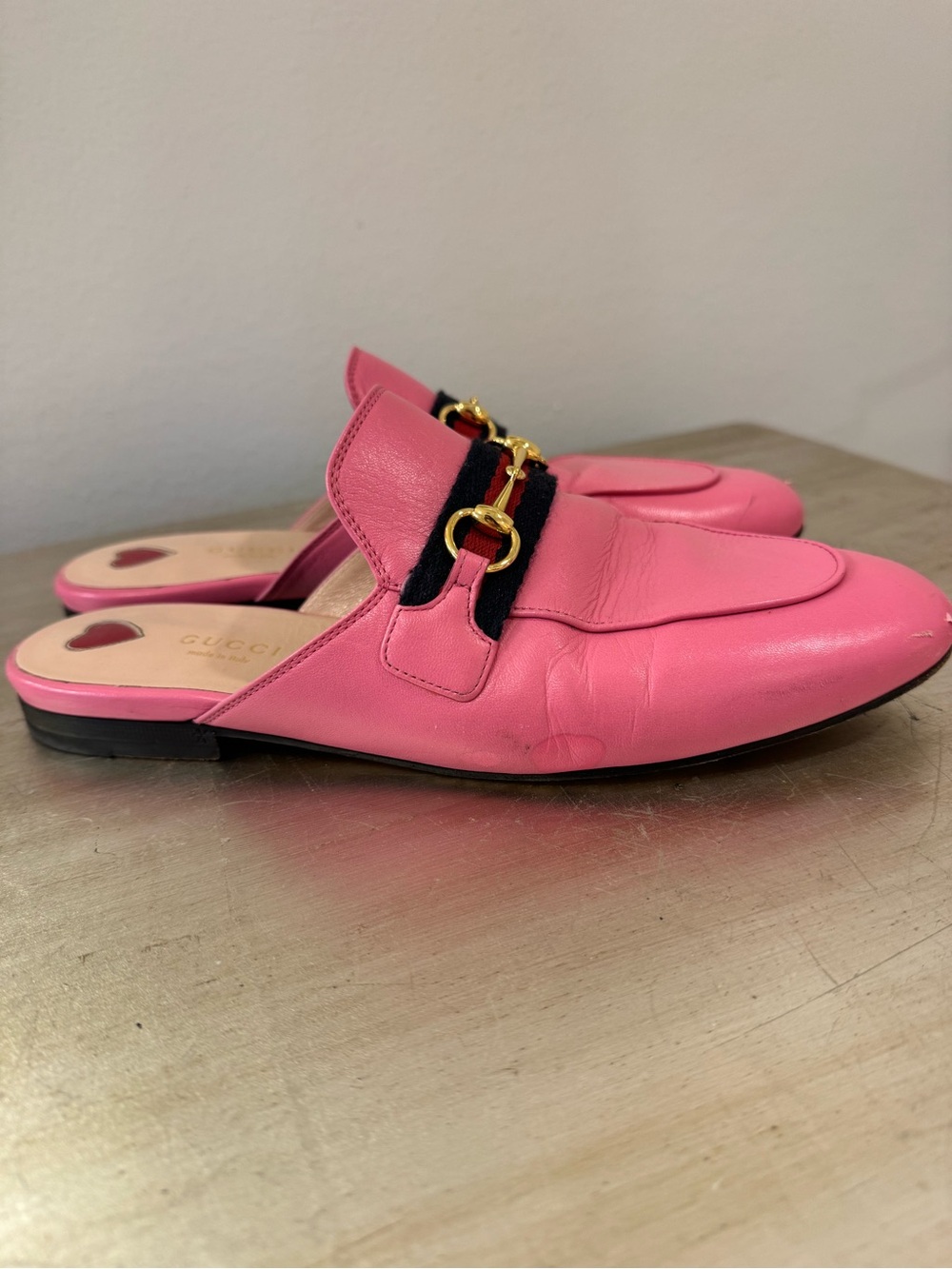 Gucci Princetown Slippers in Pink - Picture 9 of 12
